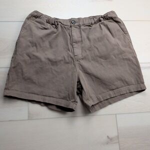 Cove Chino Shorts Mens 36 Brown Elastic Waist Casual Preppy Golf Stretch Casual